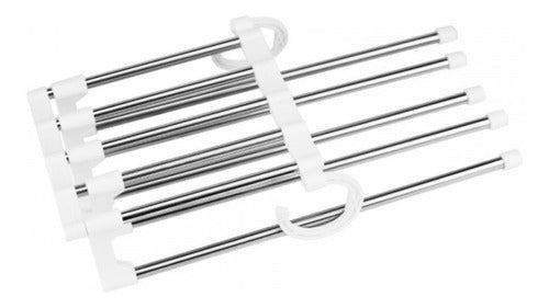 Cabide Multifuncional Retrátil para Calça 6 em 1